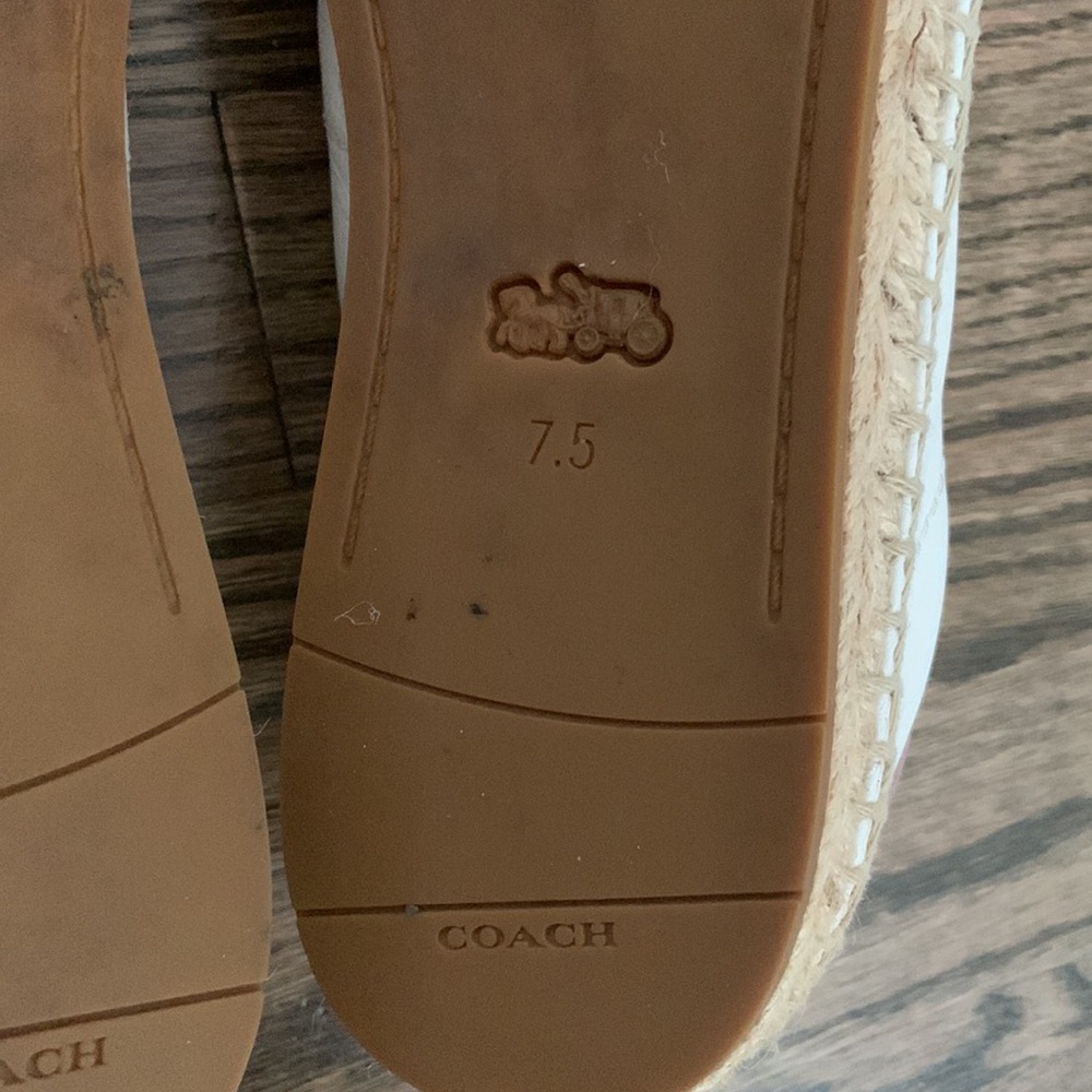 Coach C101 White Pink Espadrille Leather Sneaker - Picture 13 of 13